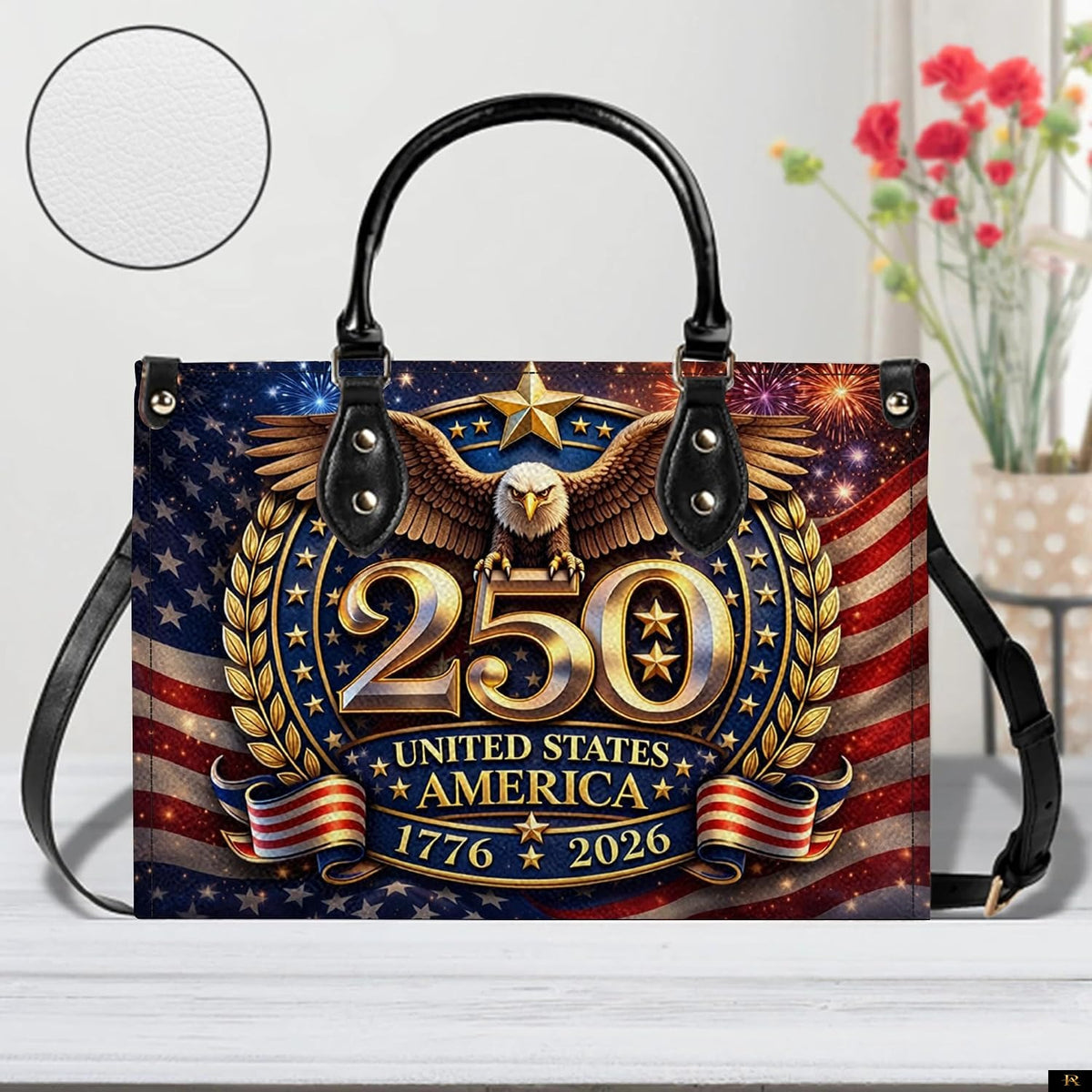 PREAUREUM "{split_values}" Personalized {collection_title} Leather Handbag