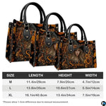 Personalized Halloween Leather Handbag – Custom Witch 3D Printing Effect Purses For Women – Spooky Gothic Shoulder Bag