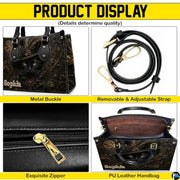 Personalized Halloween Gothic Leather Handbag Custom Raven Black Cat Purse Dark Fantasy Shoulder Bag Gift for Women