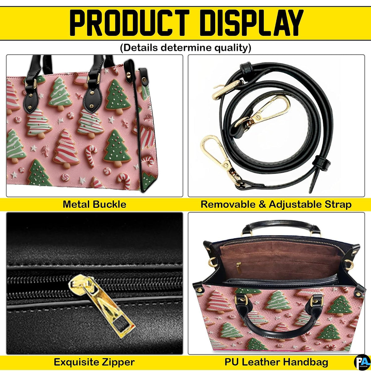 Outdoor lifestyle view displaying decorated holiday sugar cookies and candy canes print.