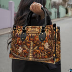 Urban street view showcasing a model carrying the friendly ghost art accessory outdoors.