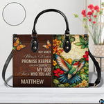 Lifestyle model perspective illustrating natural drape and proportion of the hummingbird floral accessory ensemble