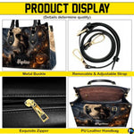 Personalized Witch Handbag with Purse, Custom Name Gothic Leather Bag Set for Women, Halloween Shoulder Bag, Witch Gift