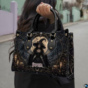 Personalized Witch Handbag with Purse, Custom Name Gothic Leather Bag Set for Women, Halloween Shoulder Bag, Witch Gift