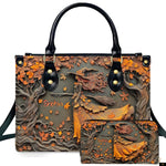 PREAUREUM "{split_values}" Personalized {collection_title} Leather Handbag