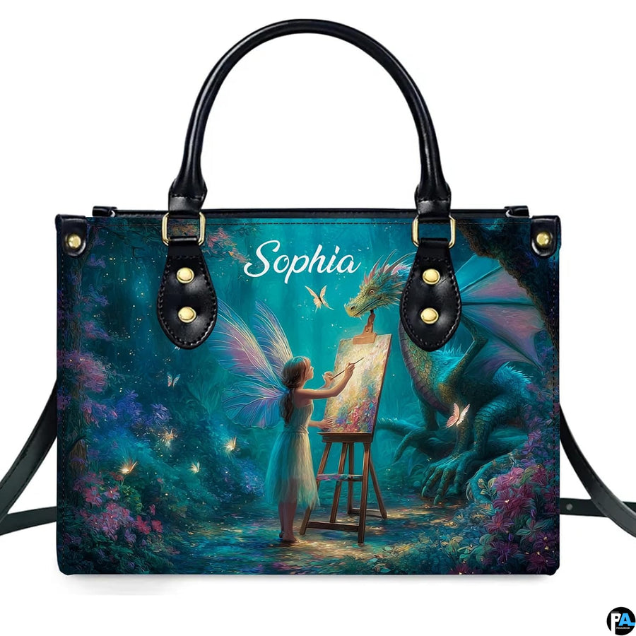 Lifestyle presentation showcasing the fairy painting dragon aesthetic in an everyday setting