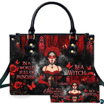 Personalized Witch Leather Bags, Halloween Purses For Women, Witch Art Bag, Spooky Halloween Purses, Holiday Gifts