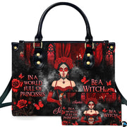 Personalized Witch Leather Bags, Halloween Purses For Women, Witch Art Bag, Spooky Halloween Purses, Holiday Gifts