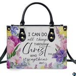 Personalized Flower Christian inspiration with floral elements Handbag