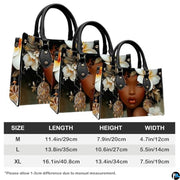 Personalized Black Women Leather Bag, Custom Name African Purses and Handbags Gifts for Mom Birthday Christmas Mothers Day