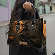 Personalized Witch Handbag with Purse, Custom Name Gothic Leather Bag Set for Women, Halloween Shoulder Bag, Witch Gift