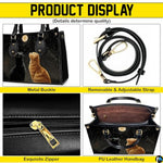 Black Cat Leather Bag – Vintage Cat Art Handbag, Stylish Animal-Themed Purse, Unique Gift for Cat Lovers