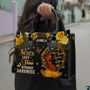 Personalized Black Woman Gold Rose Quote Handbag for Meaningful Gifts