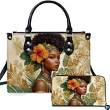 Black Woman Hibiscus Portrait Art Tropical Botanical Motif