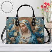 Side profile view illustrating seam finish and blue floral print