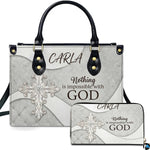 Personalized Christian Leather Handbag – Custom Purse Faith Gift for Mom, Grandma, Women Birthday or Christmas