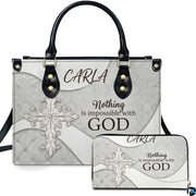 Personalized Christian Leather Handbag – Custom Purse Faith Gift for Mom, Grandma, Women Birthday or Christmas
