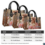 Handbag sizing diagram illustrating medium, large, and extra-large dimensions