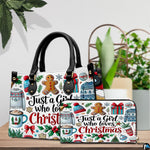 Infographic displaying hardware fixtures, carrying straps, and zipper detailing of Christmas handbag.