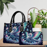 Personalized Dragon Leather Handbag, Fantasy Gothic Purse for Women, Mythical Shoulder Bag Gift for Dragon Lovers