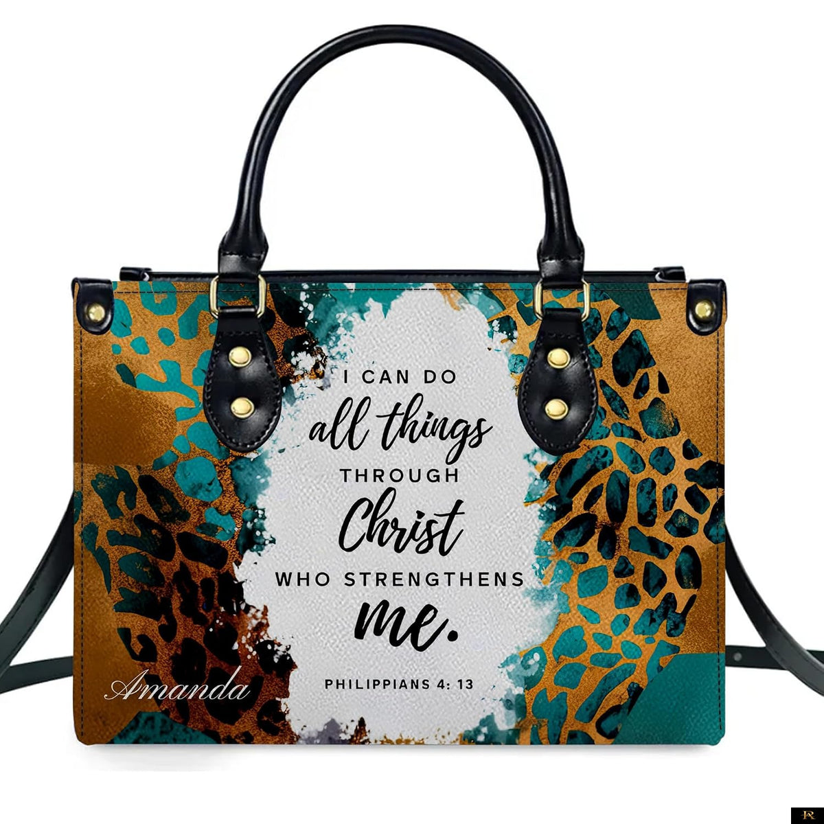 PREAUREUM "{split_values}" Personalized {collection_title} Leather Handbag