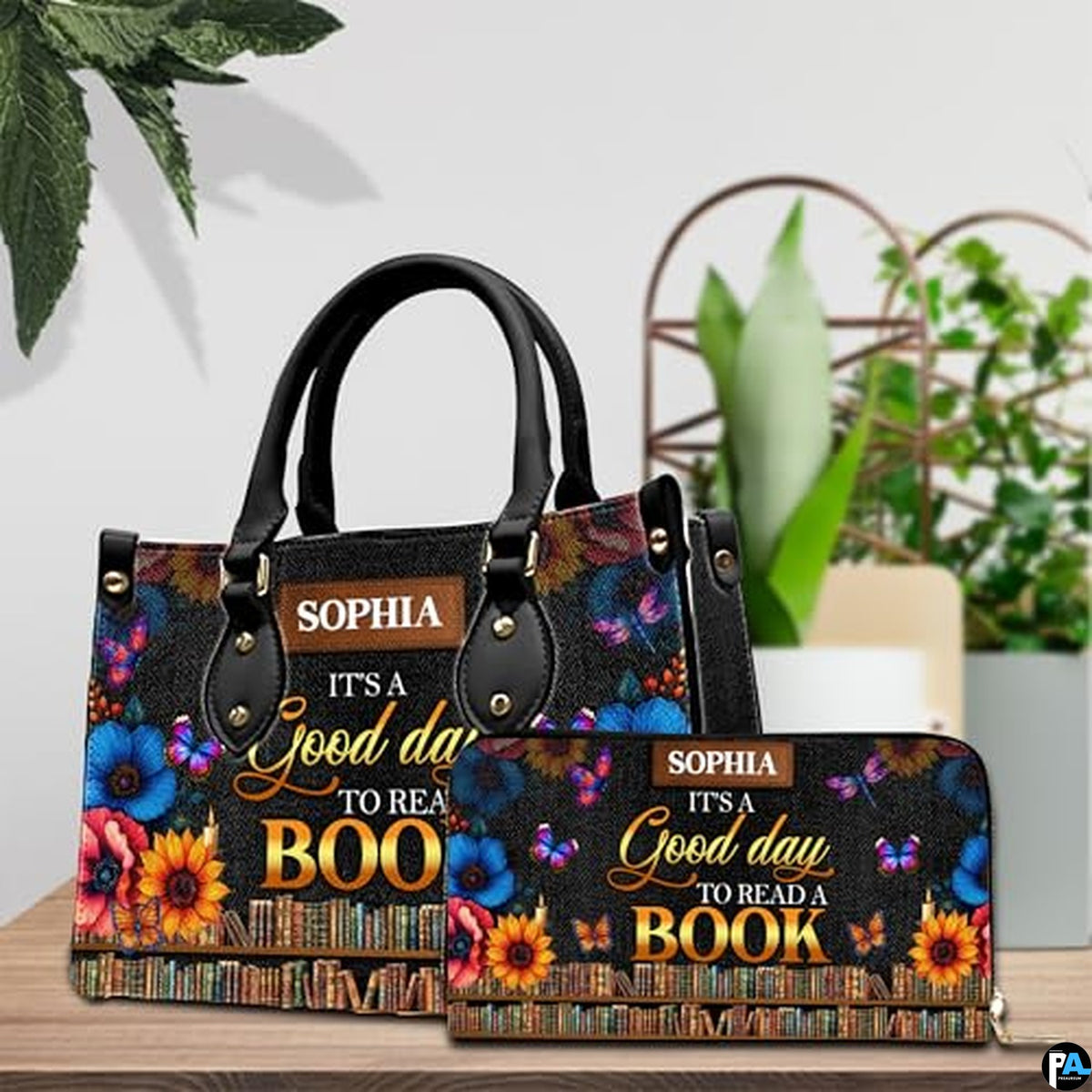 Personalized Book Lover Leather Bag, Just A Girl Who Loves Book Handbag With Name, Books Purse, Gifts For Readers, Writer