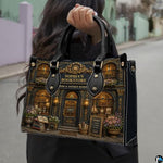 Personalized Book Lover Leather Handbag for Women, 3D Bookstore Library Tote Bag, Literary Gift for Readers, Bookworms