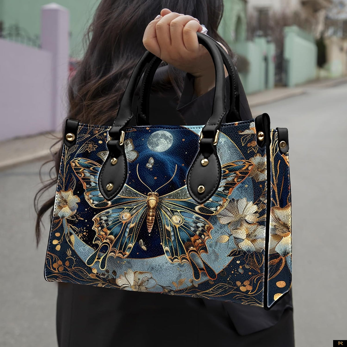 PREAUREUM "{split_values}" Personalized {collection_title} Leather Handbag