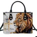 PREAUREUM "{split_values}" Personalized {collection_title} Leather Handbag