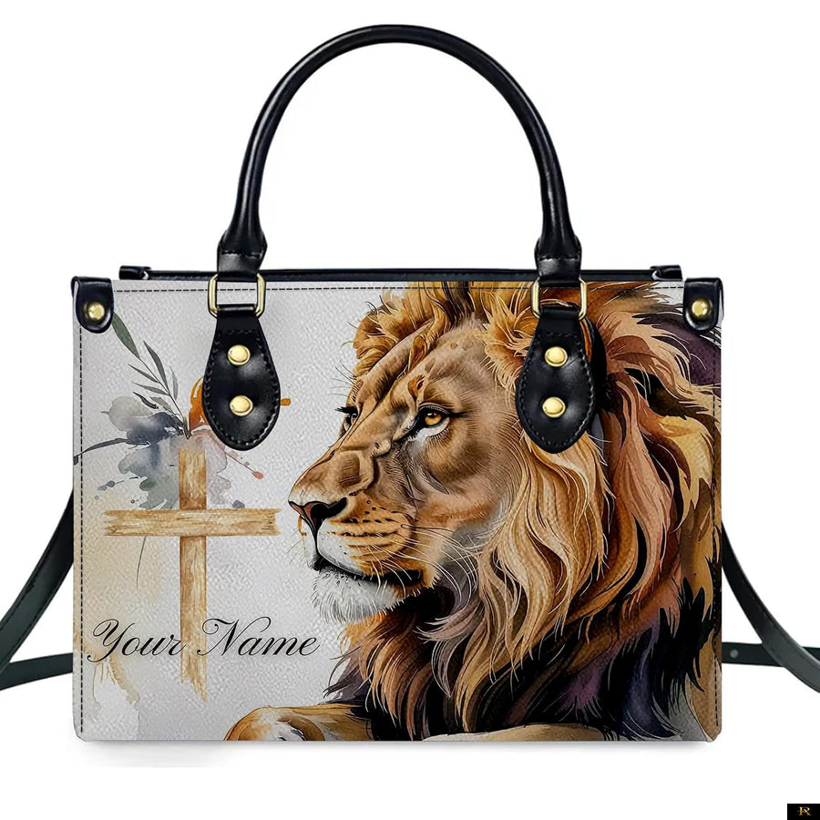 PREAUREUM "{split_values}" Personalized {collection_title} Leather Handbag