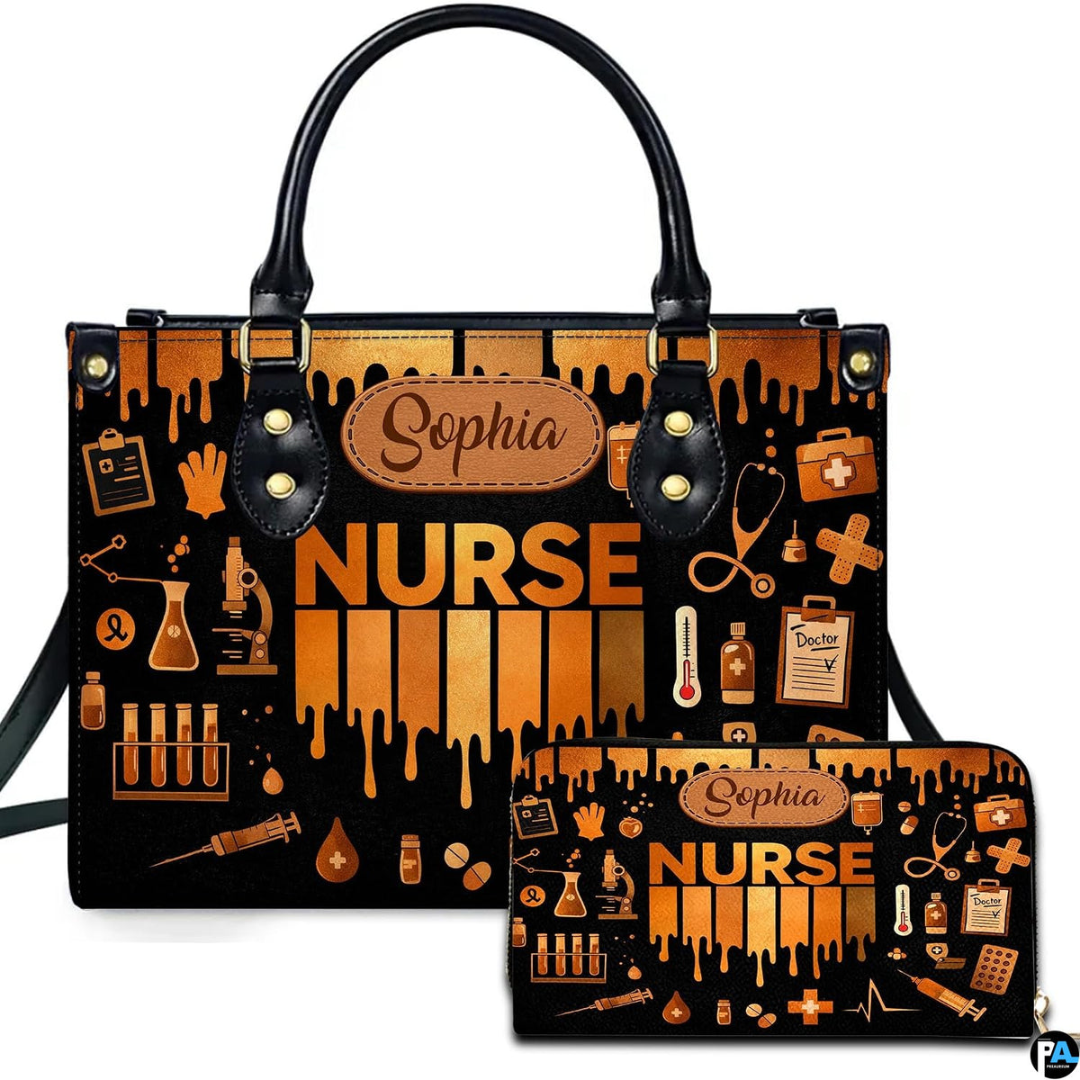 Personalized Nurse Medical Theme Handbag for Nursing Stude - Design 01