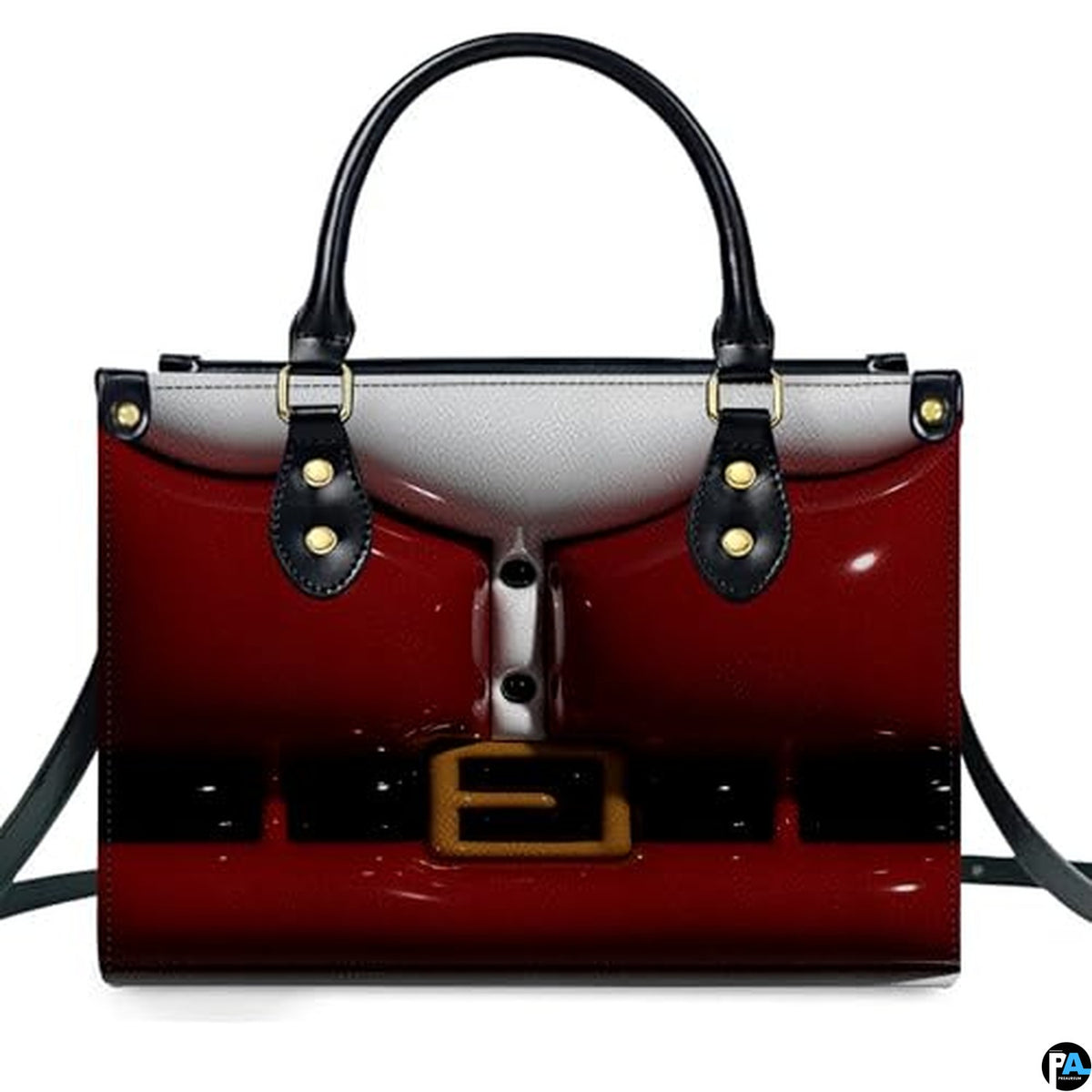 Personalized 3D Inflated Santa's Suit Handbag for Christmas Gift