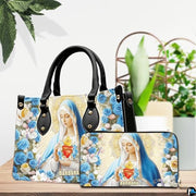Custom Flower Religious, floral Handbag for Christian Women Gift