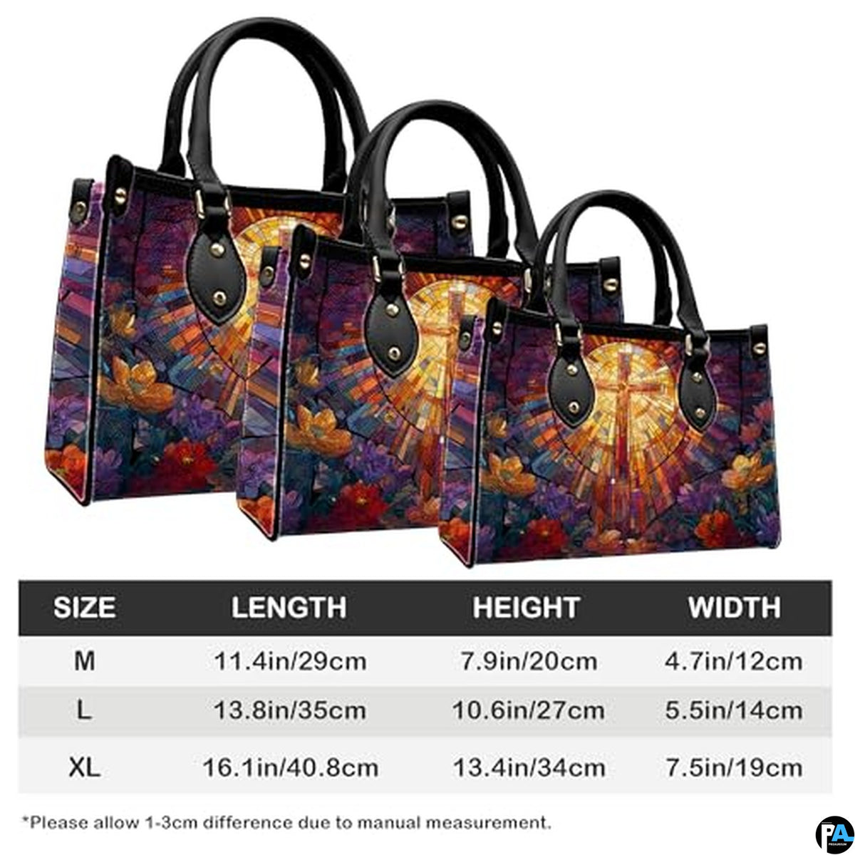 Custom Catholic Virgin Mary Leather Bag, Personalized Name Handbags and Purses for Christian Women Religious Bag Gifts
