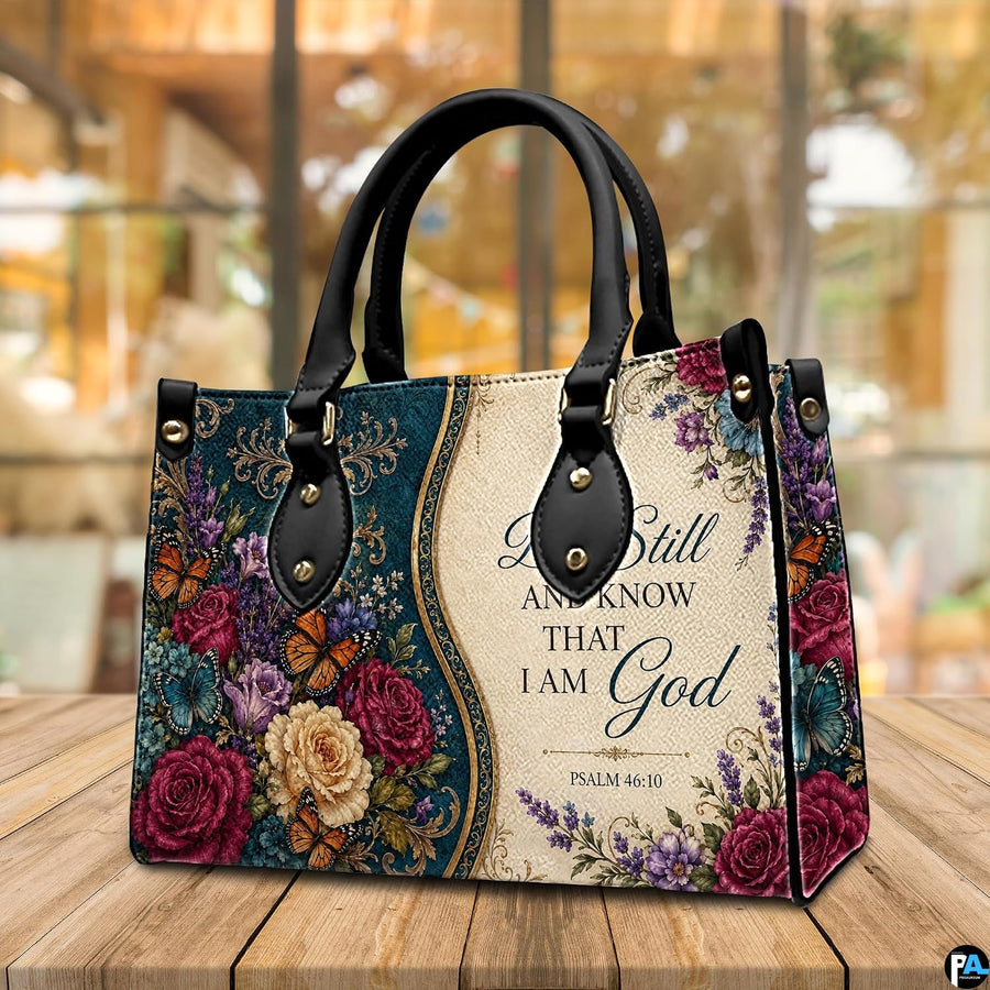Product dimensions chart displaying size specifications for teal baroque handbag and matching wallet.