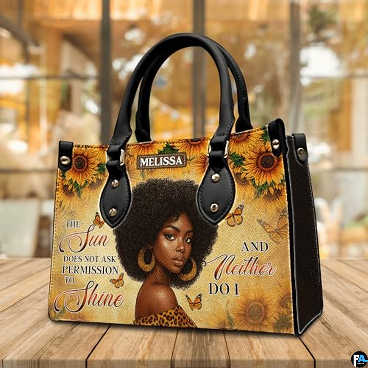 Personalized Leather Handbag for Black Women, Custom African Purse Bag Set, Birthday Meaningful Gifts for Mom, Friend