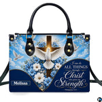 Personalized Christian Floral Handbag for Religious Gift