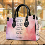 PREAUREUM "{split_values}" Personalized {collection_title} Leather Handbag