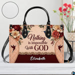 Display view of the printed floral faith artwork alongside an inset textured pattern circle.