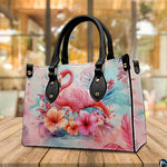 Side profile perspective of the handbag showing structured side panel and hardware.