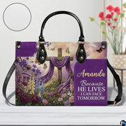 Personalized Christian Leather Handbag – Custom Purse Faith Gift for Mom, Grandma, Women Birthday or Christmas
