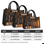 PREAUREUM "{split_values}" Personalized {collection_title} Leather Handbag