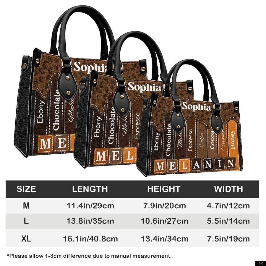 PREAUREUM "{split_values}" Personalized {collection_title} Leather Handbag