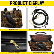 Personalized Halloween Gothic Leather Handbag Custom Raven Black Cat Purse Dark Fantasy Shoulder Bag Gift for Women
