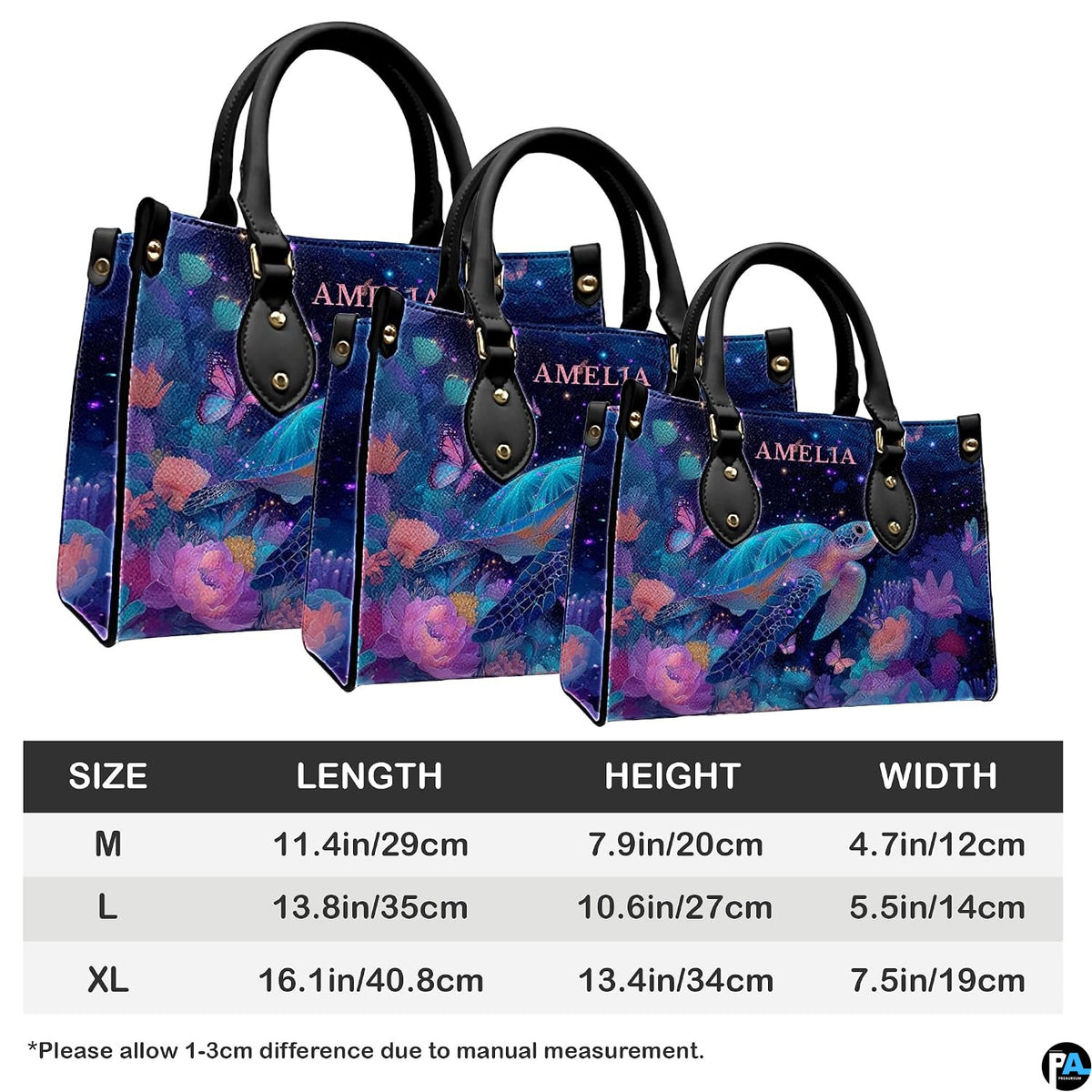 Handbag interior compartment organized for everyday personal essentials.