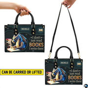 Author dragon handbag carrying demonstration showing top handle and shoulder strap carry.