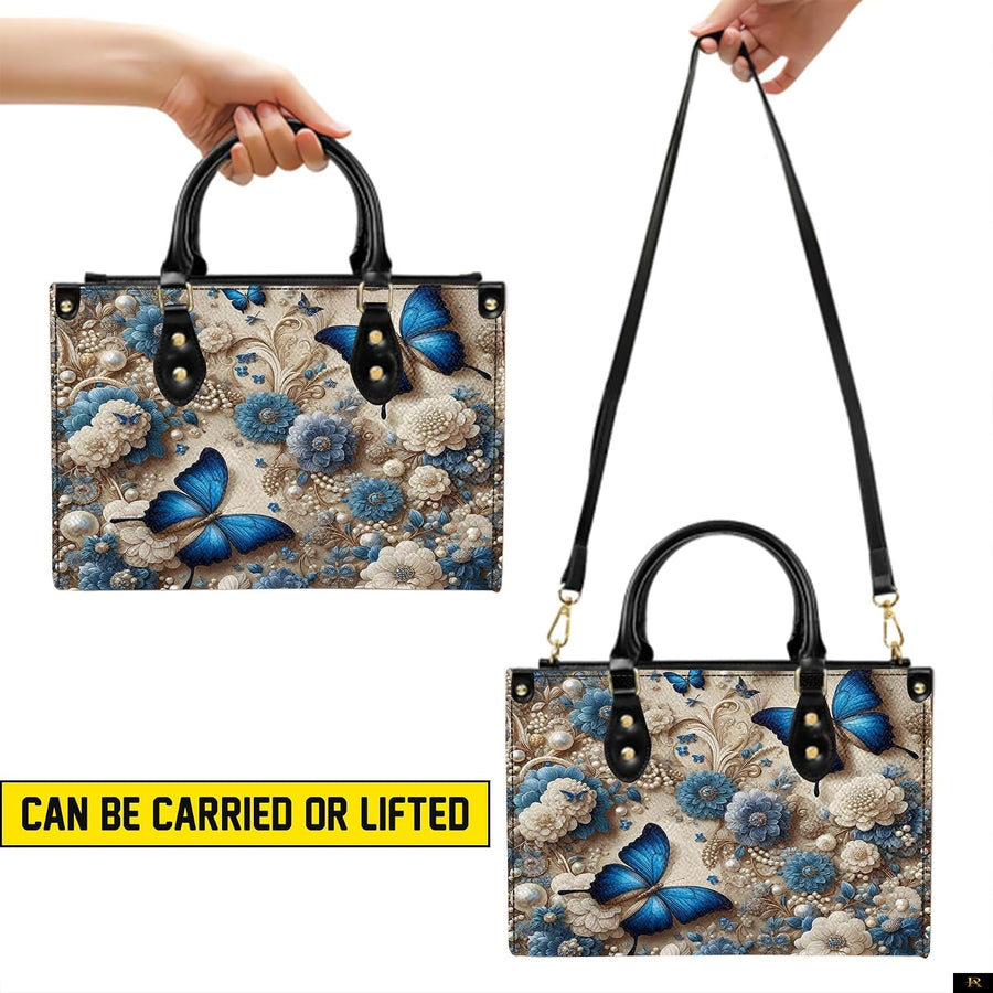 PREAUREUM "{split_values}" Personalized {collection_title} Leather Handbag