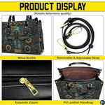 Personalized Halloween Leather Handbag – Custom Witch 3D Printing Effect Purses For Women – Spooky Gothic Shoulder Bag