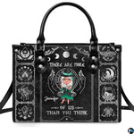 Personalized Witch Leather Bags, Halloween Purses For Women, Witch Art Bag, Spooky Halloween Purses, Holiday Gifts