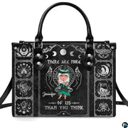Personalized Witch Leather Bags, Halloween Purses For Women, Witch Art Bag, Spooky Halloween Purses, Holiday Gifts